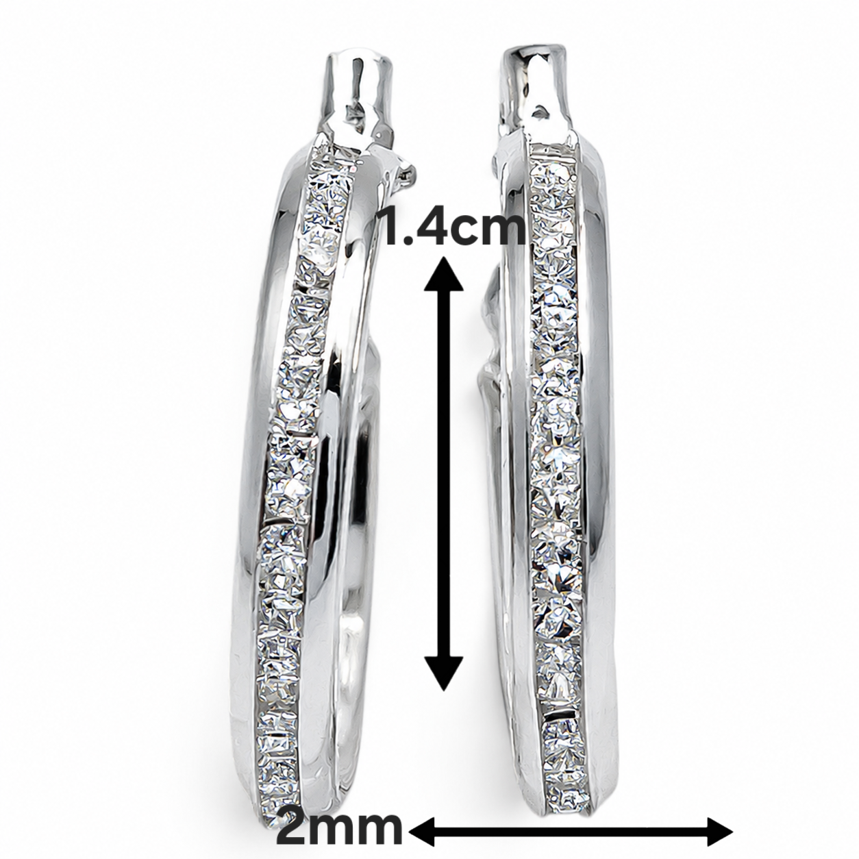 Arracada Zirconia Mini Plata Ley 925