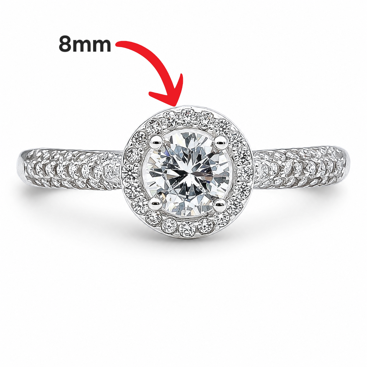 Anillo Zirconias Plata Ley 925