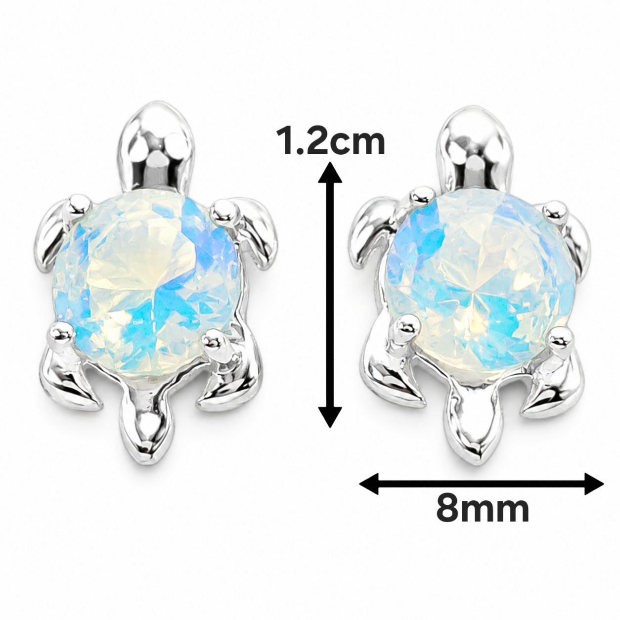 Arete Tortuga Plata Ley 925