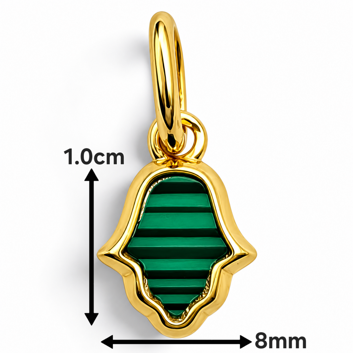 Charm Mano Dorada Plata Ley 925