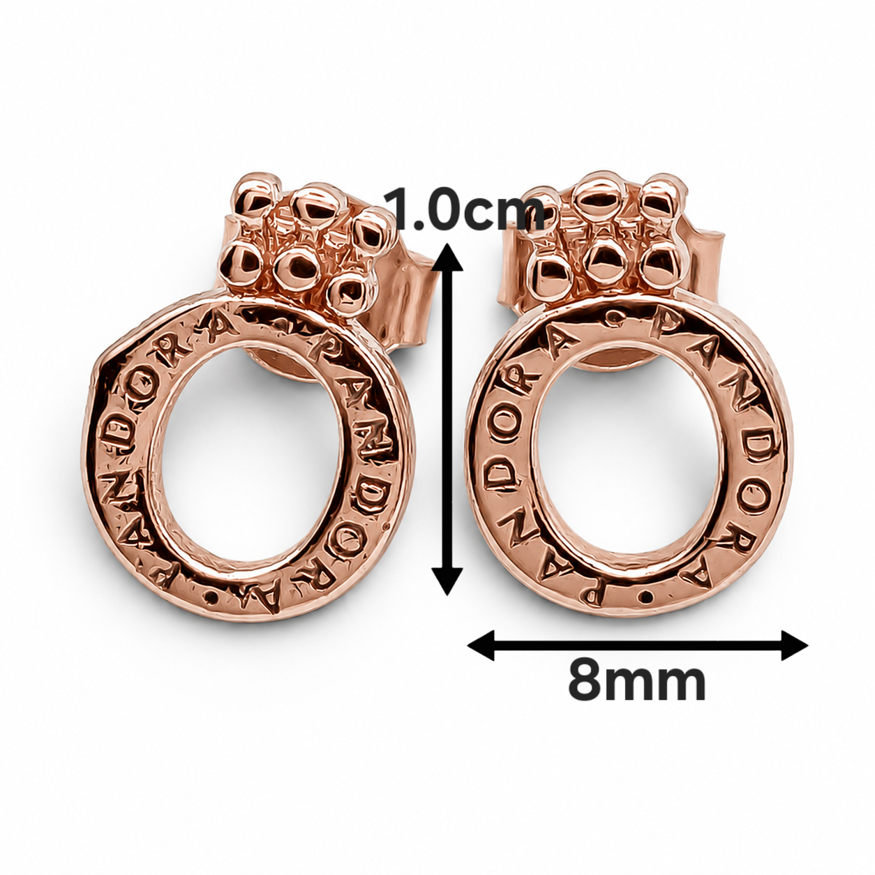 Arete Corona Rosa Pan Plata Ley 925