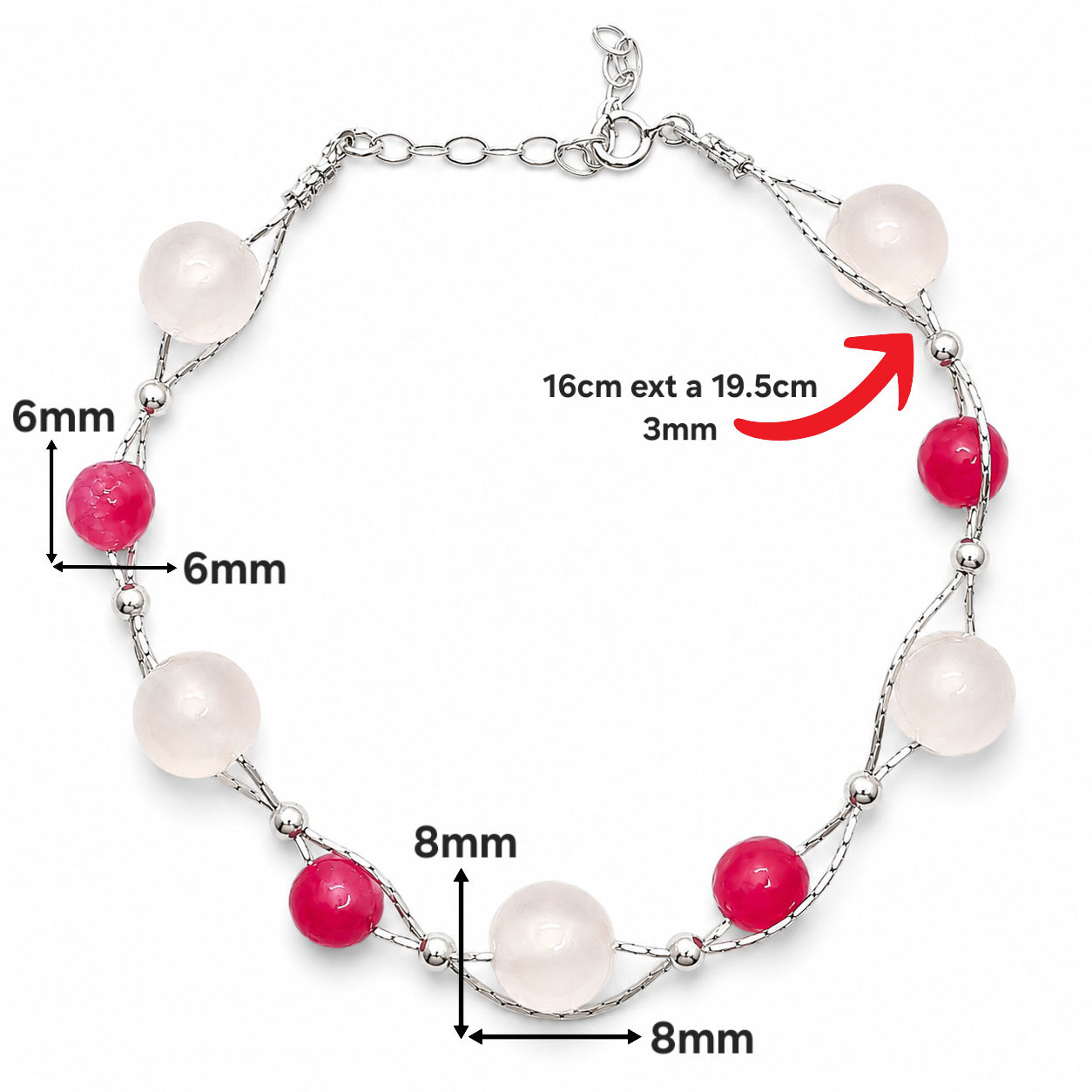Pulsera Bola Rosa