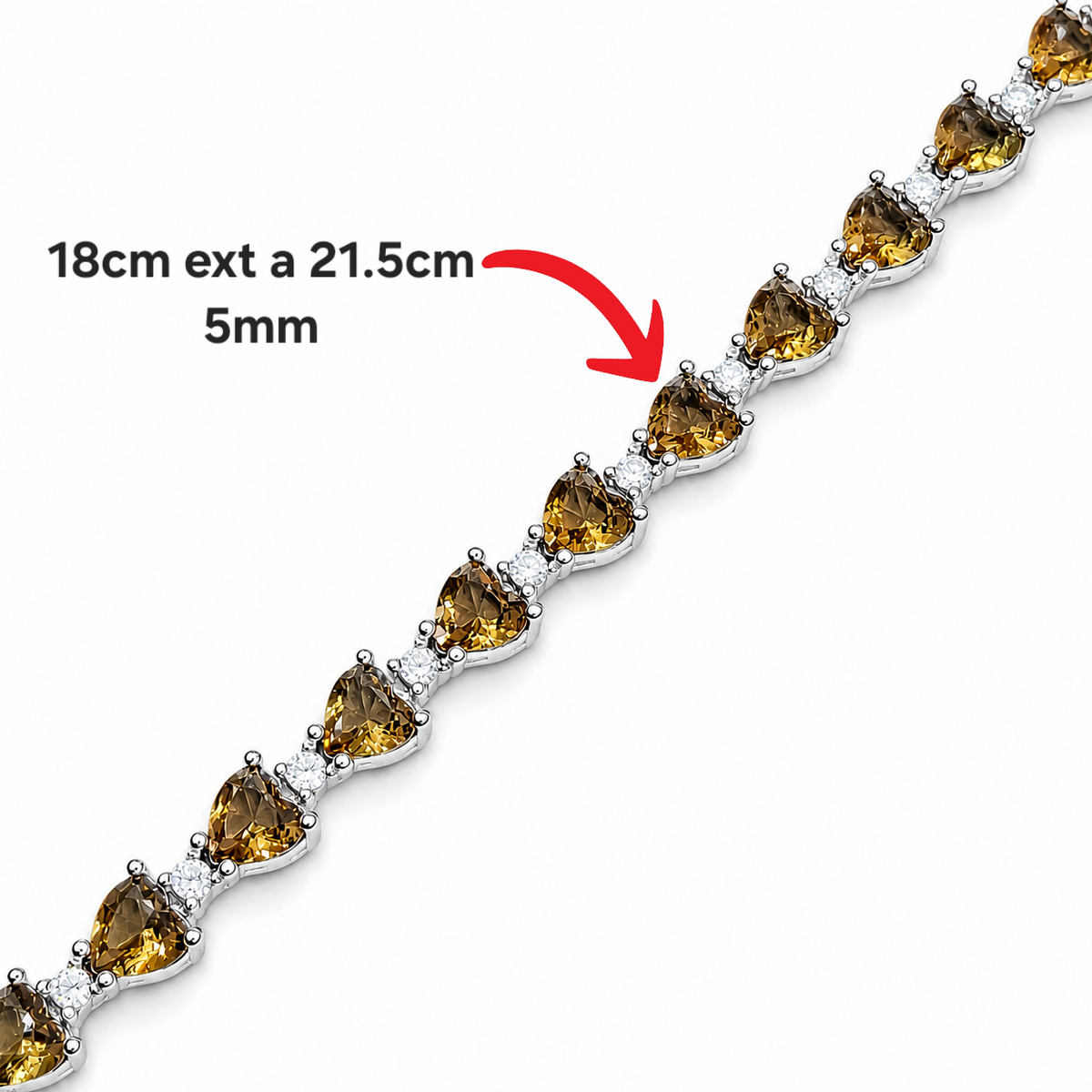 Pulsera Corazon Zultanita Plata Ley 925
