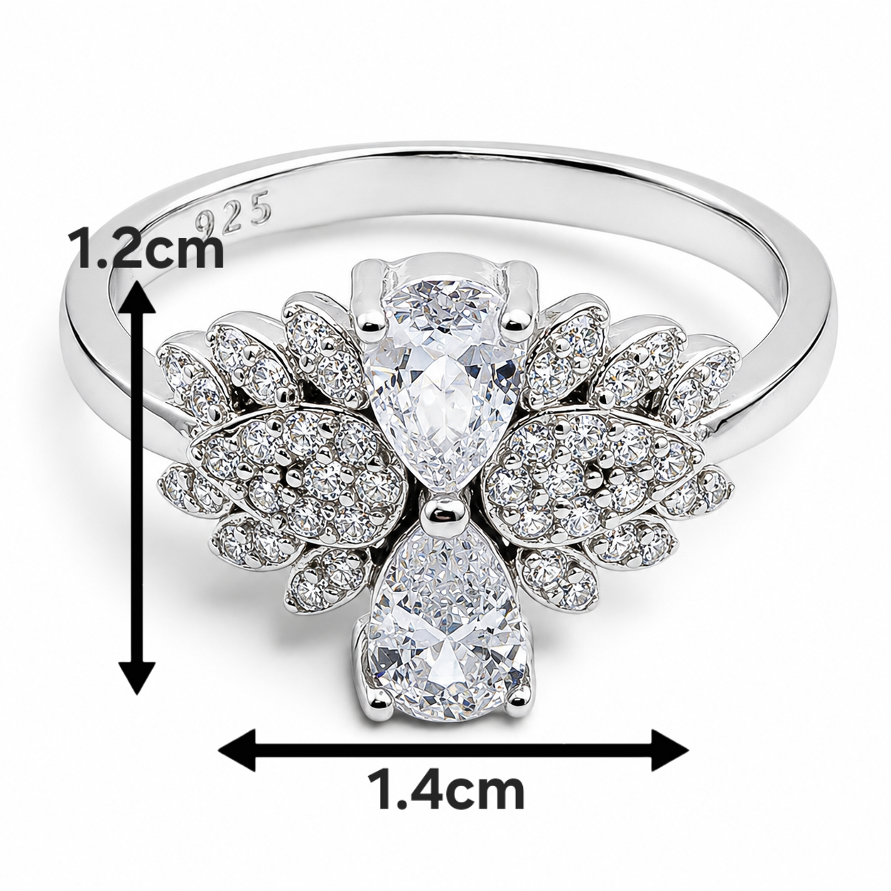 Set Zirconia Gota Plata Ley 925