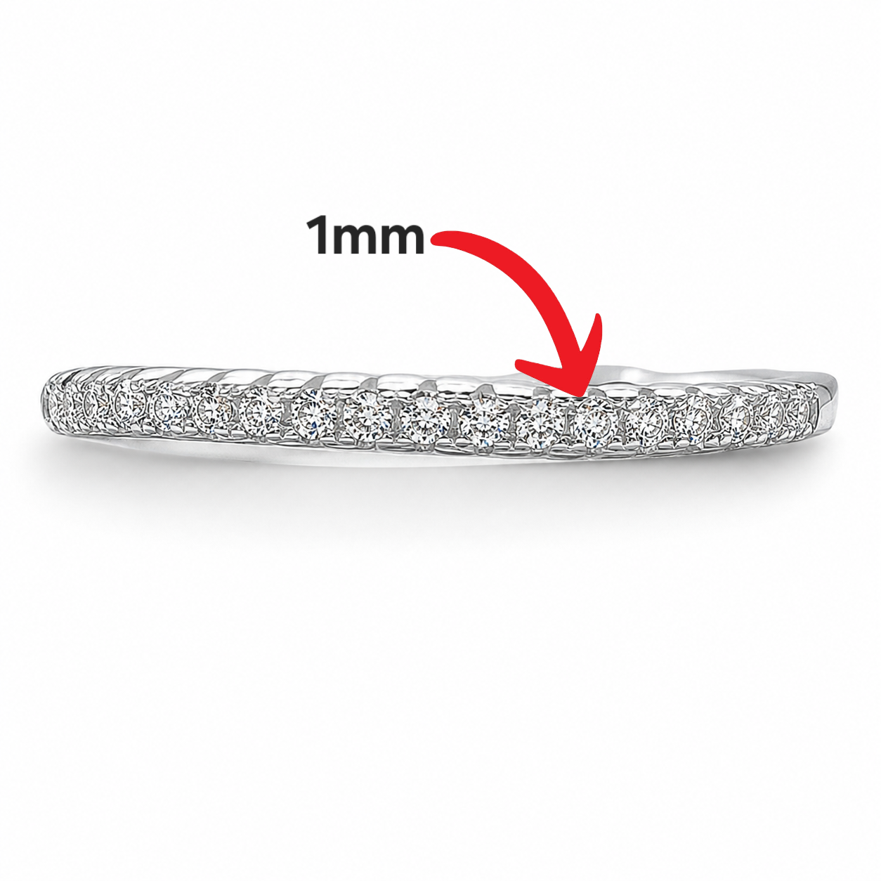 Anillo Delgado Zirconias Plata Ley 925