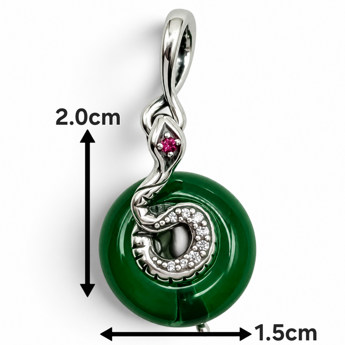 Charm Murano Serpiente Plata Ley 925