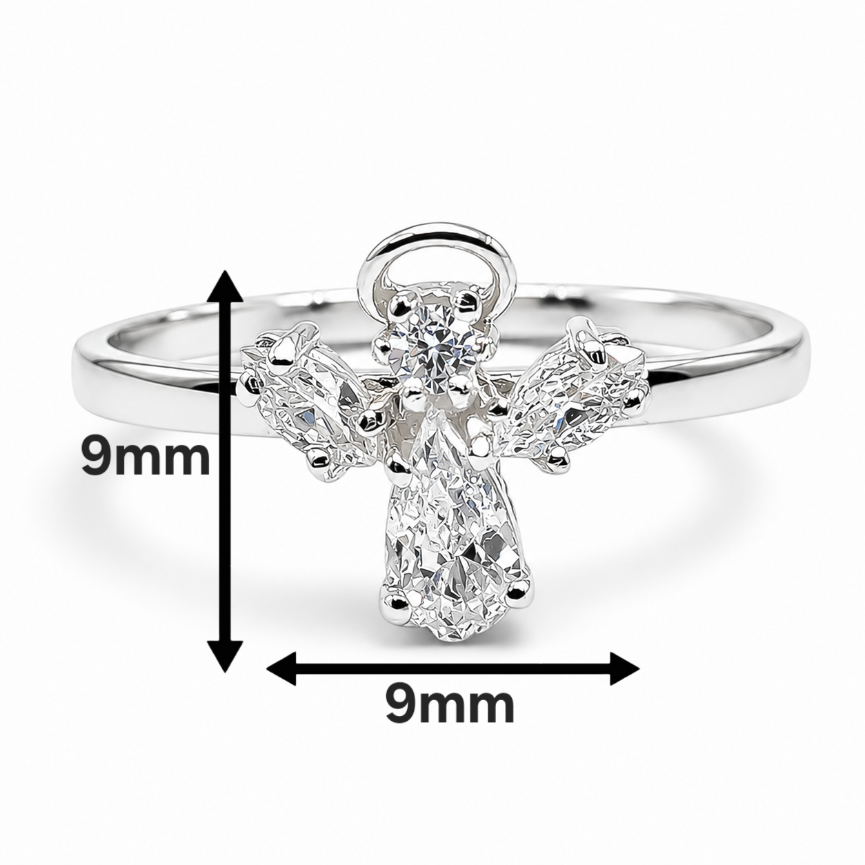 Anillo Angel Zirconia Plata Ley 925