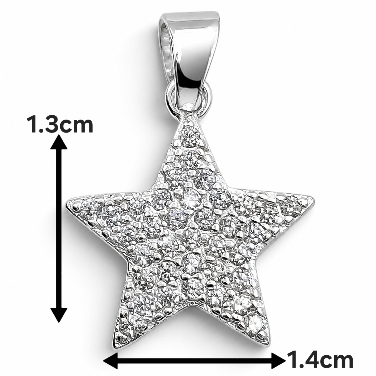 Dije Estrella Zirconia Blanca Plata Ley 925
