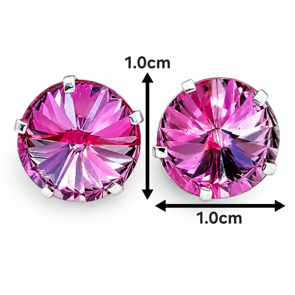 Broquel Rosa Grande Plata Ley 925