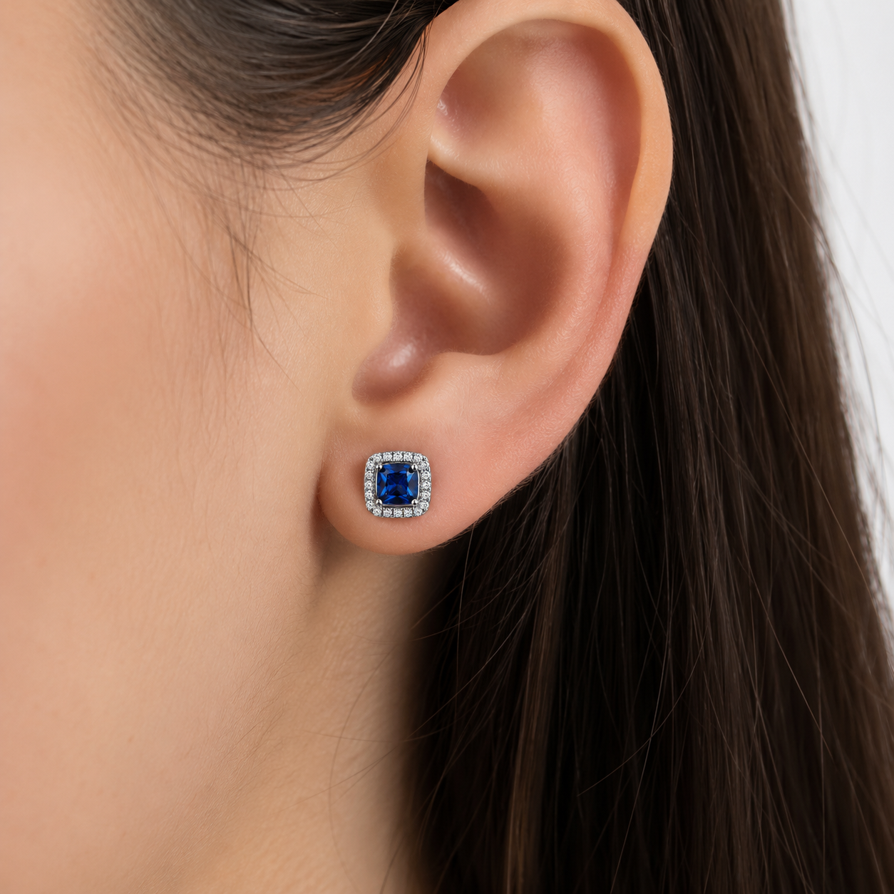 Arete Cuadro Azul