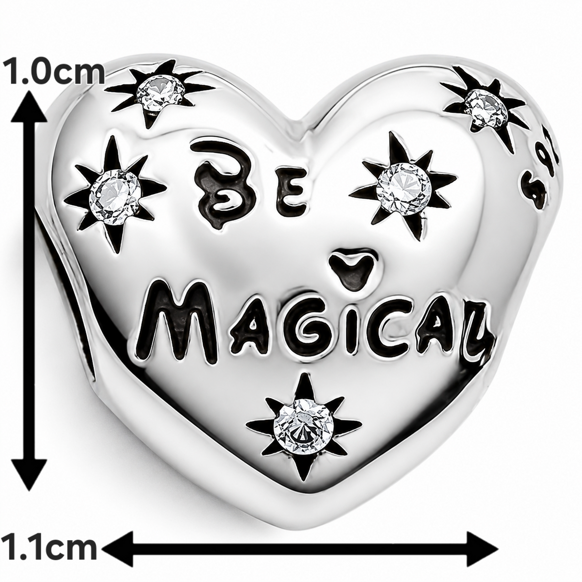 Charm Corazon Plata Ley 925