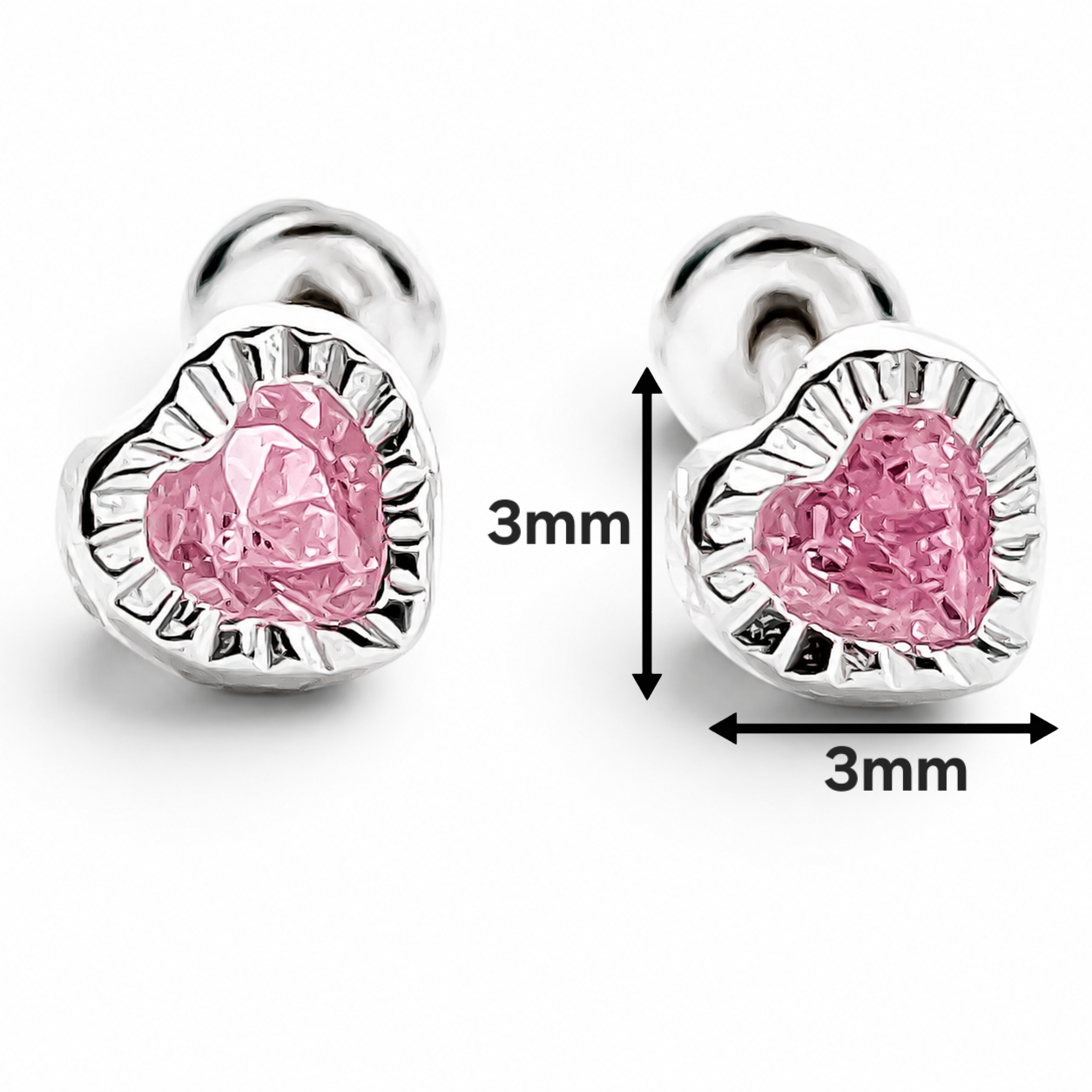 Broquel Corazon #3 Rosa