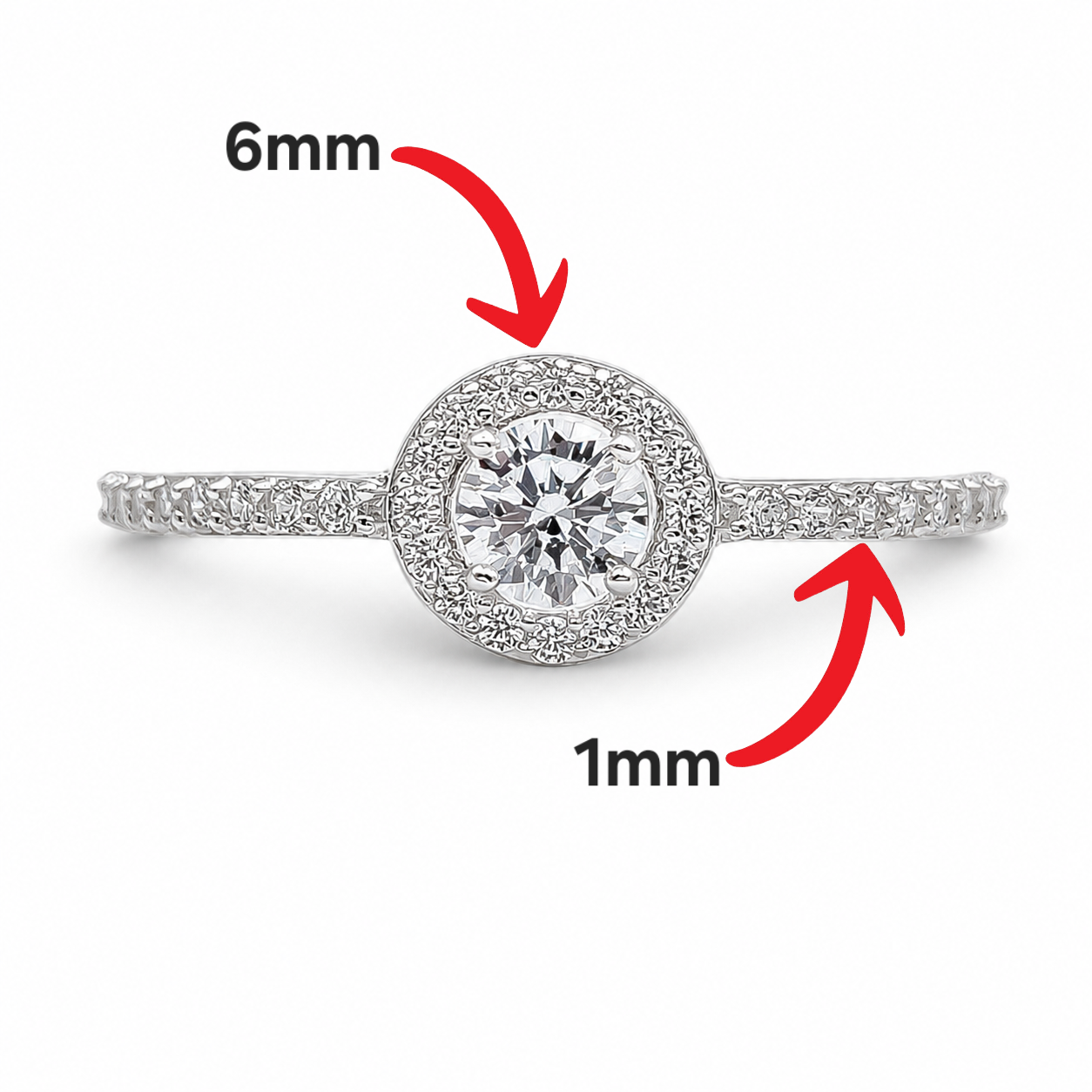 Anillo Zirconia Blanca Plata Ley 925