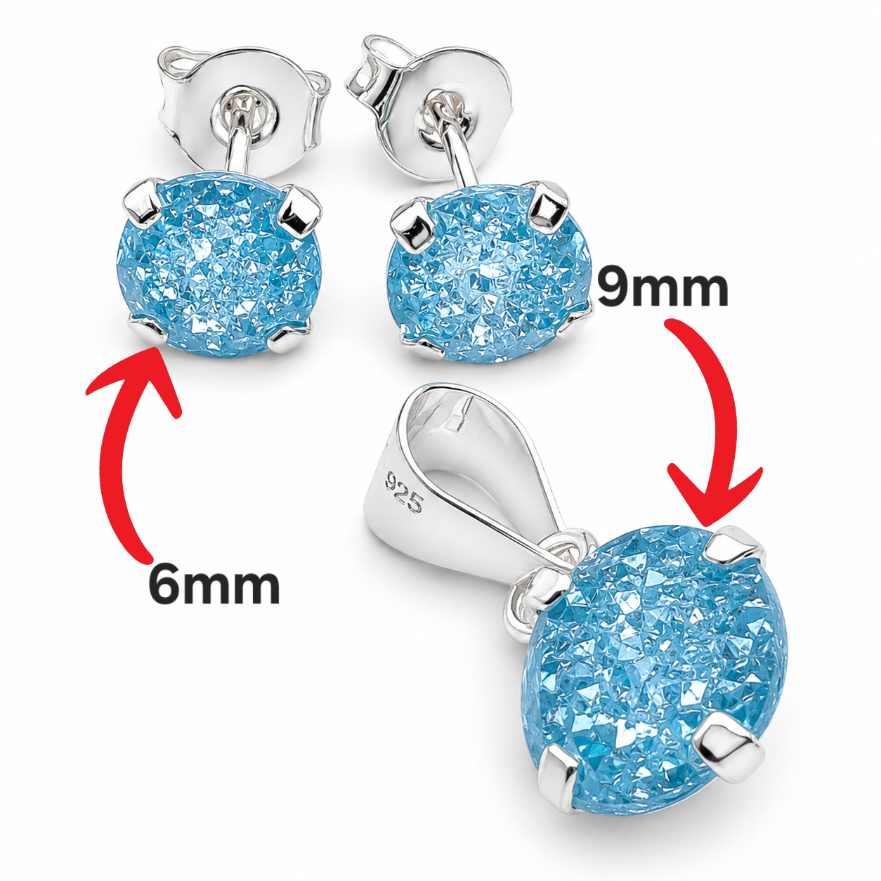 Set Aqua Plata Ley 925