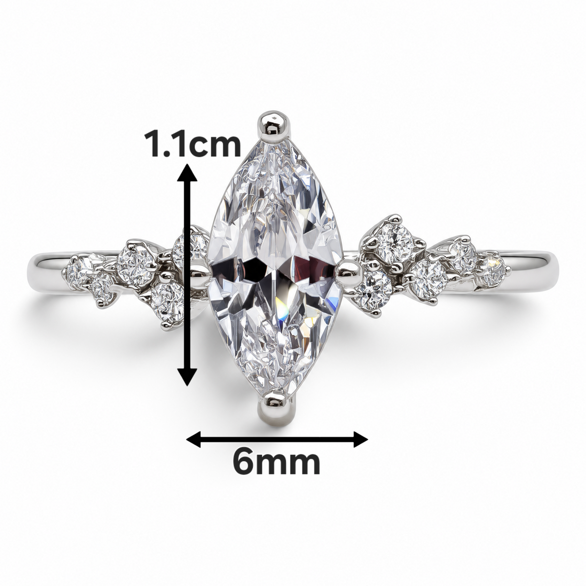 Anillo Zirconia Plata Ley 925