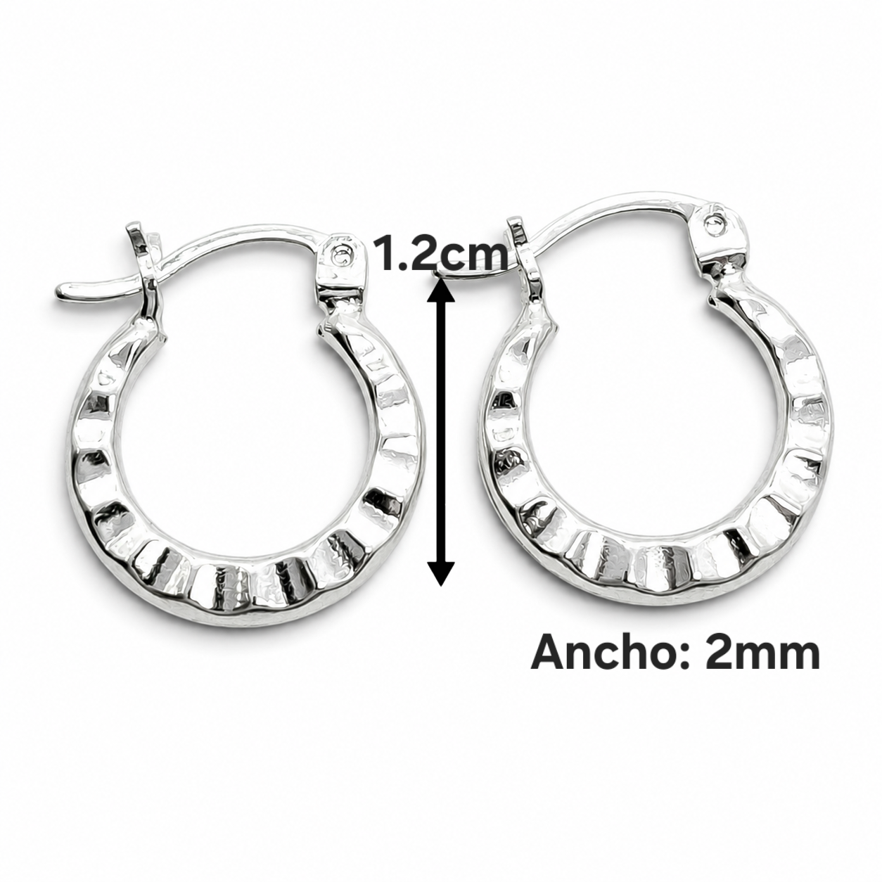 Arracada Chica Plata Ley 925
