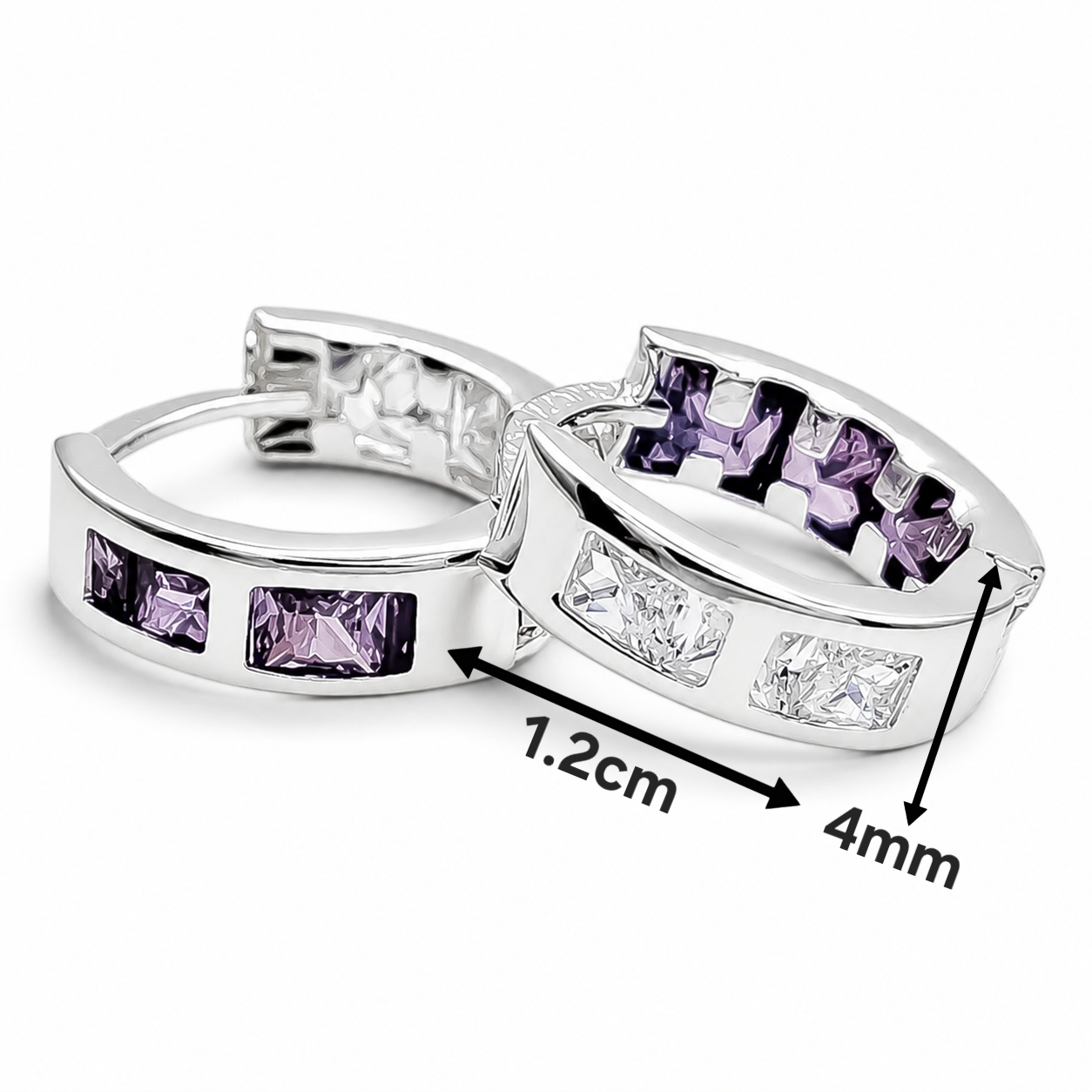 Hugguies Bicolor Plata Ley 925