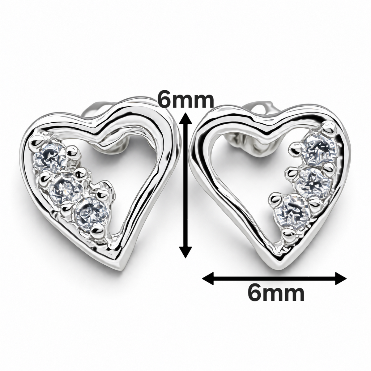 Broquel Corazon Blanco Plata Ley 925