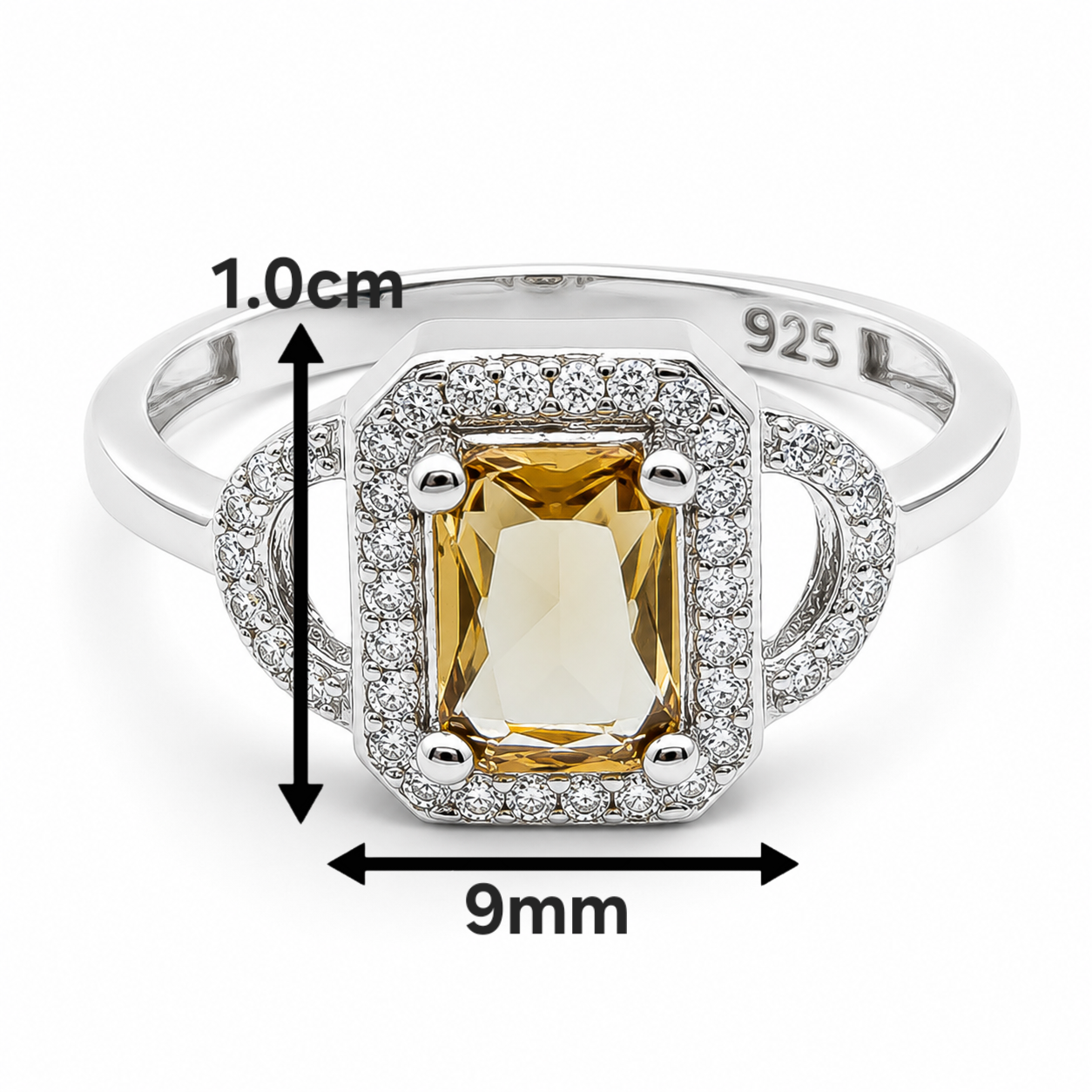 Anillo Zultanita Cuadro Plata Ley 925