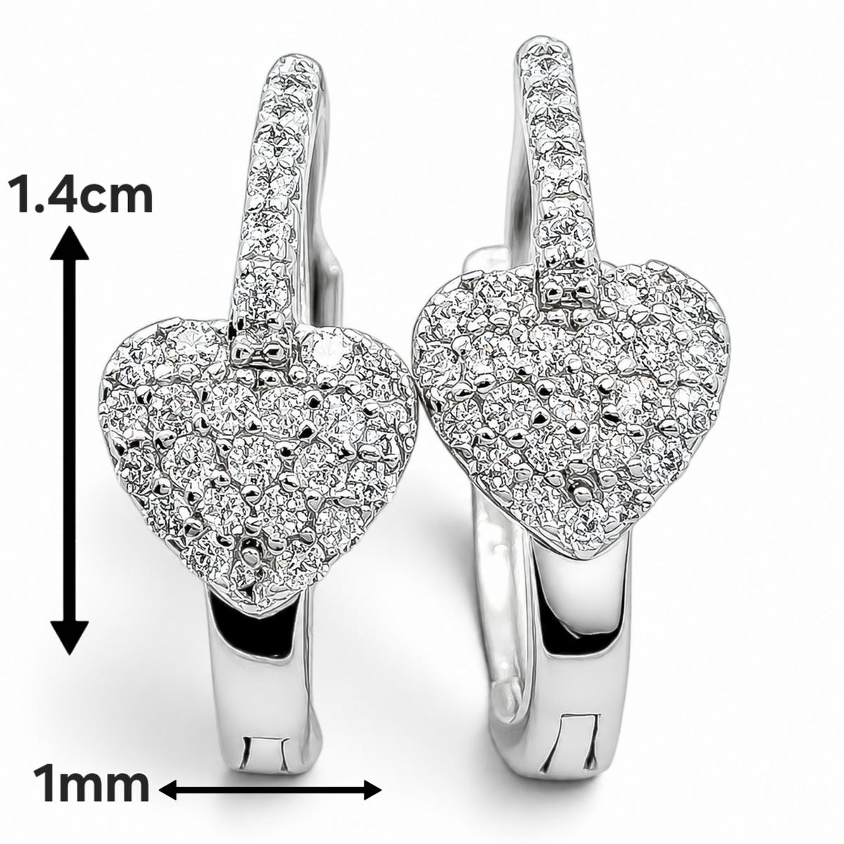 Hugguies Corazon Zirconia Lisa Plata Ley 925