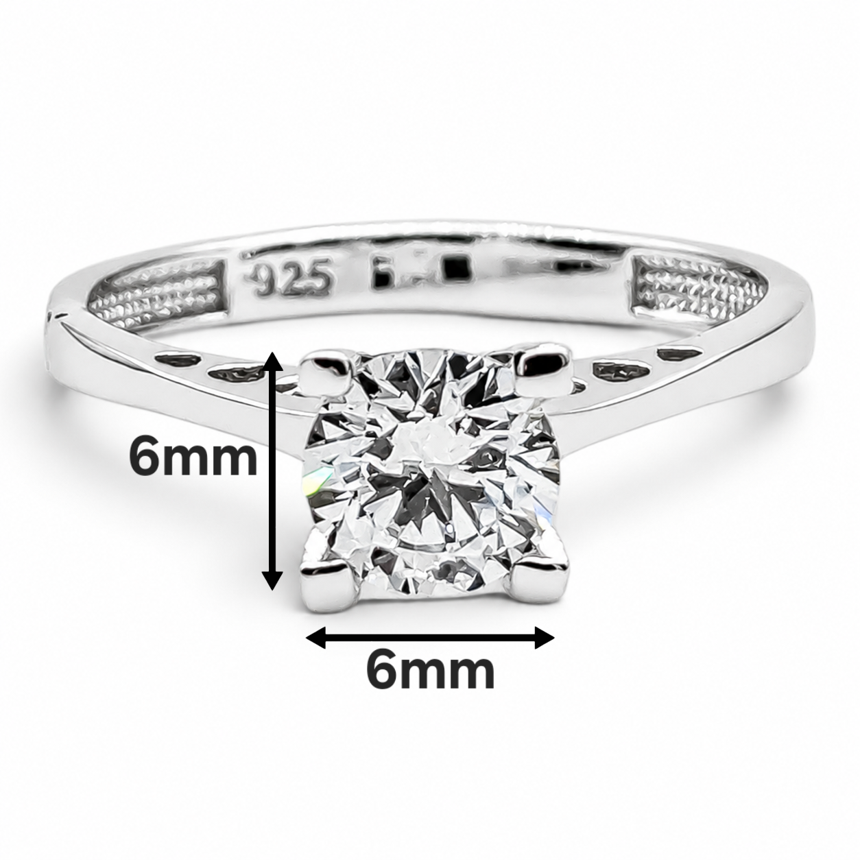 Anillo Zirconia Plata Ley 925