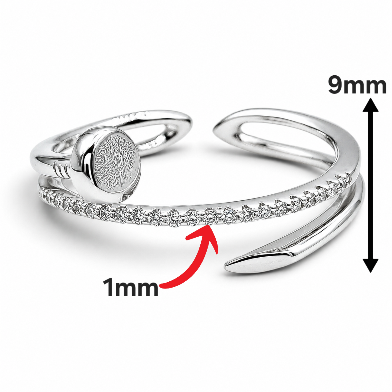 Anillo Clavo Plata Ley 925