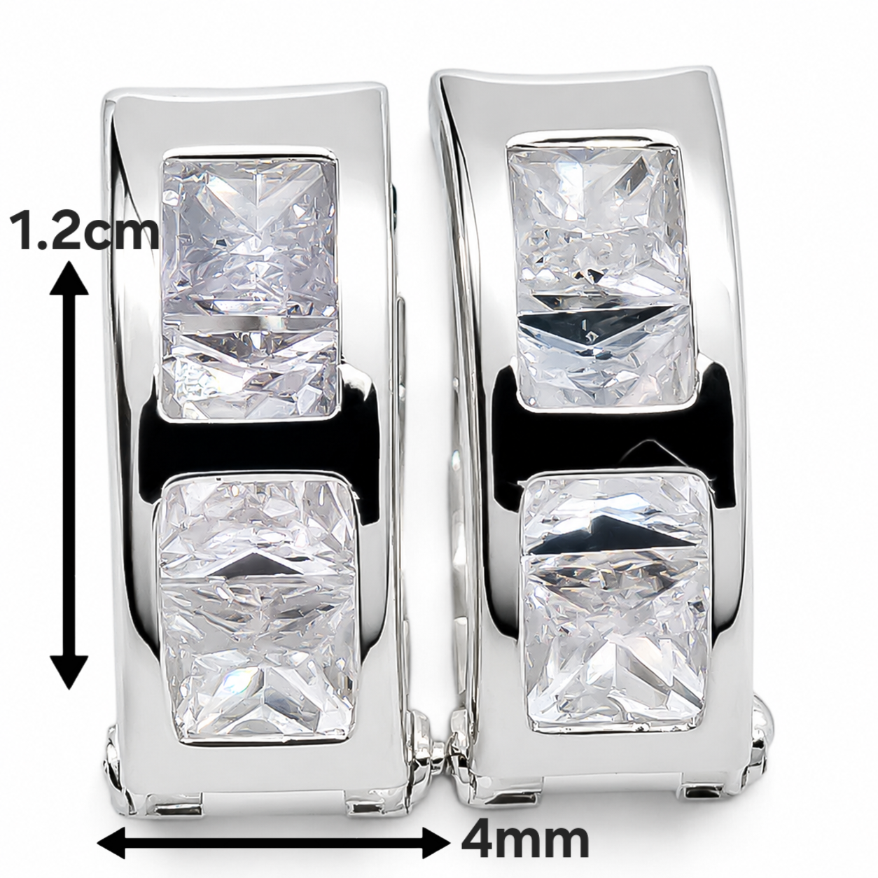 Hugguies Zirconia Plata Ley 925