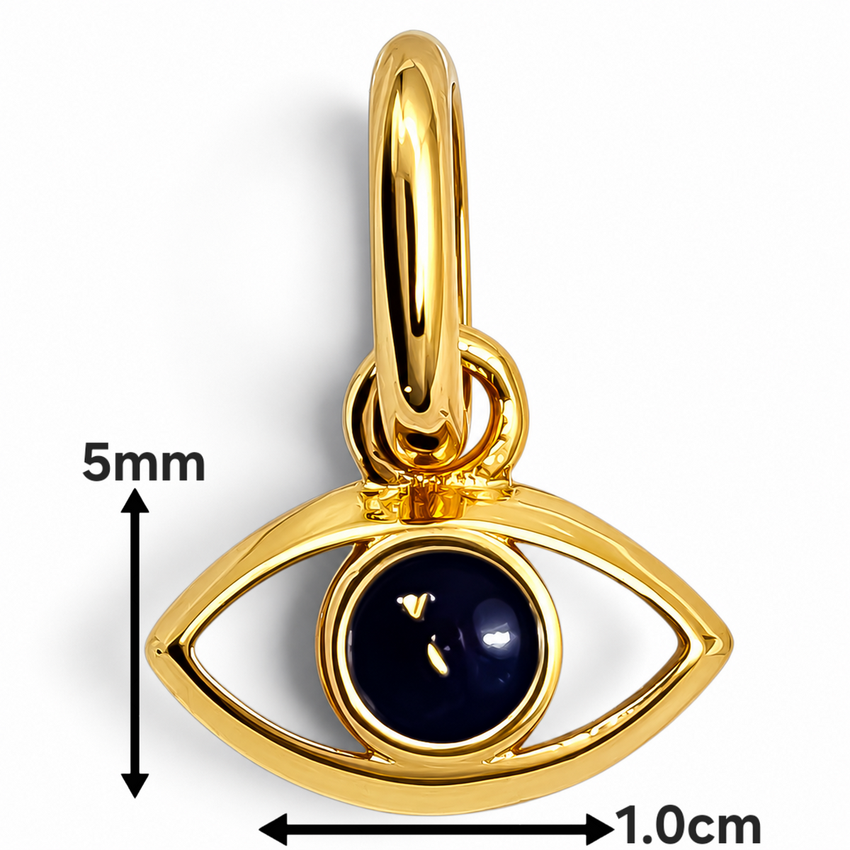 Charm Ojo Dorado Plata Ley 925