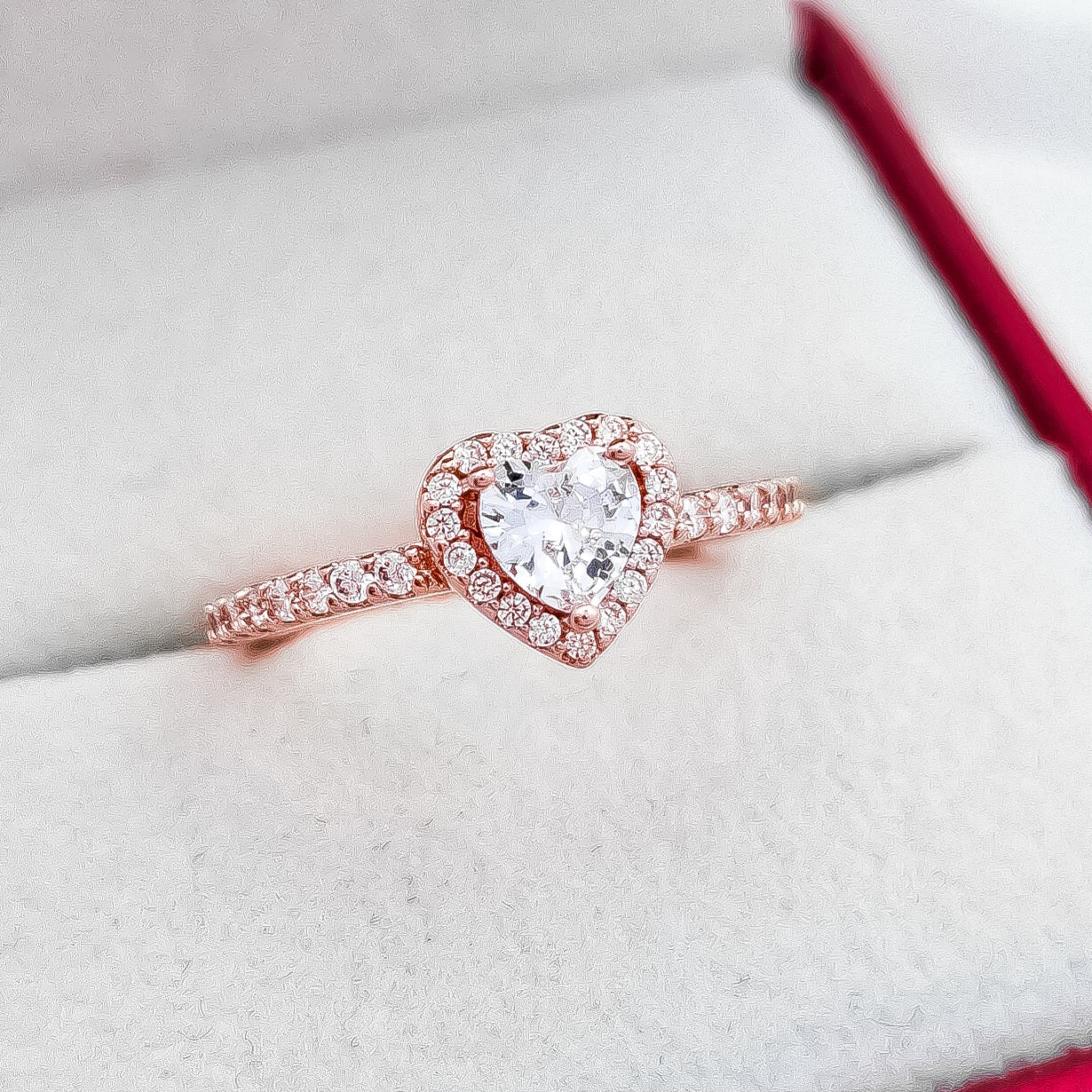 Anillo Corazon Blanco