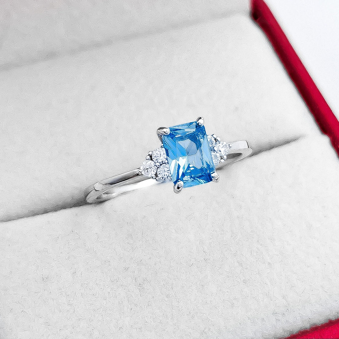 Anillo Zirconia Azul