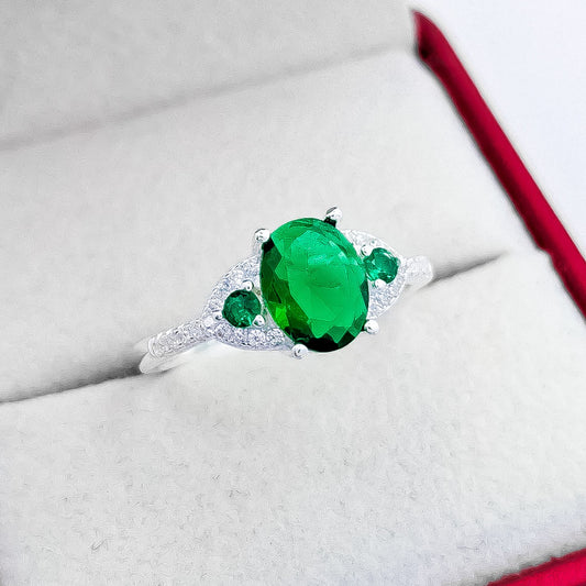 Anillo Zirconia Verde