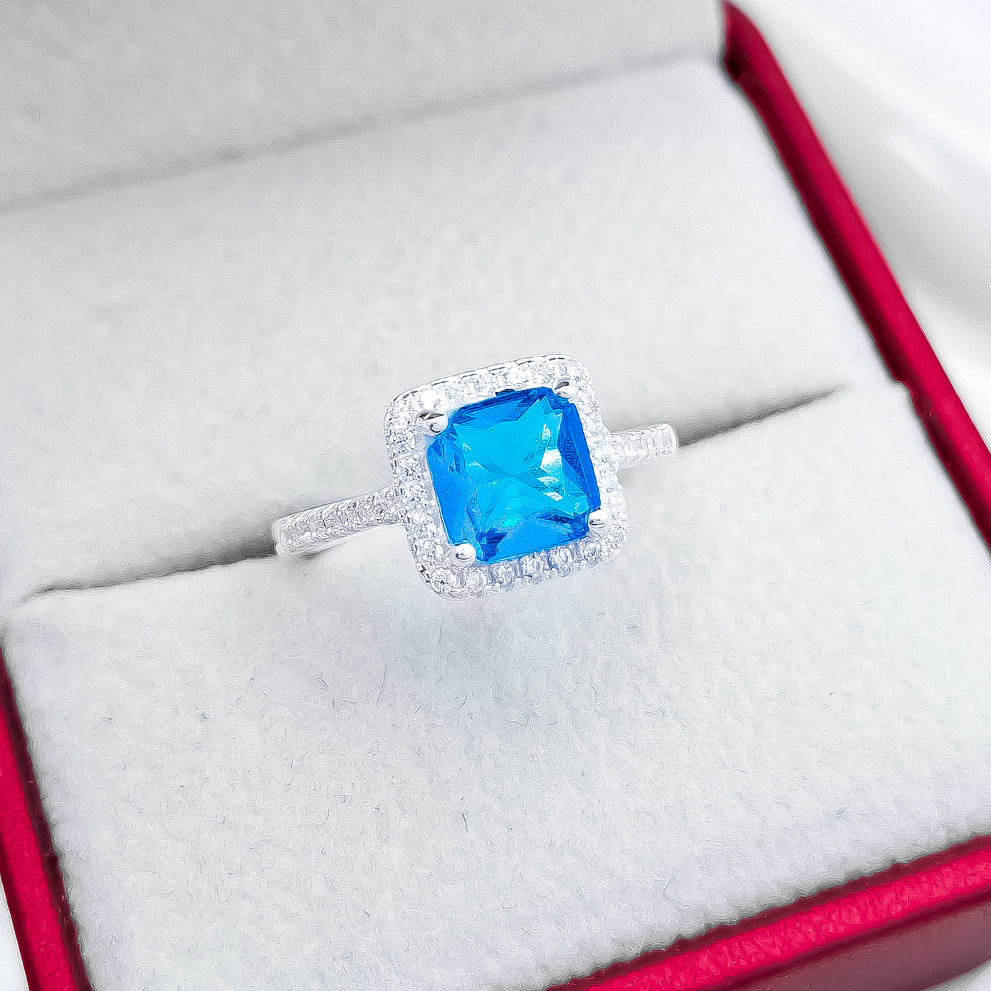 Anillo Zirconia Azul