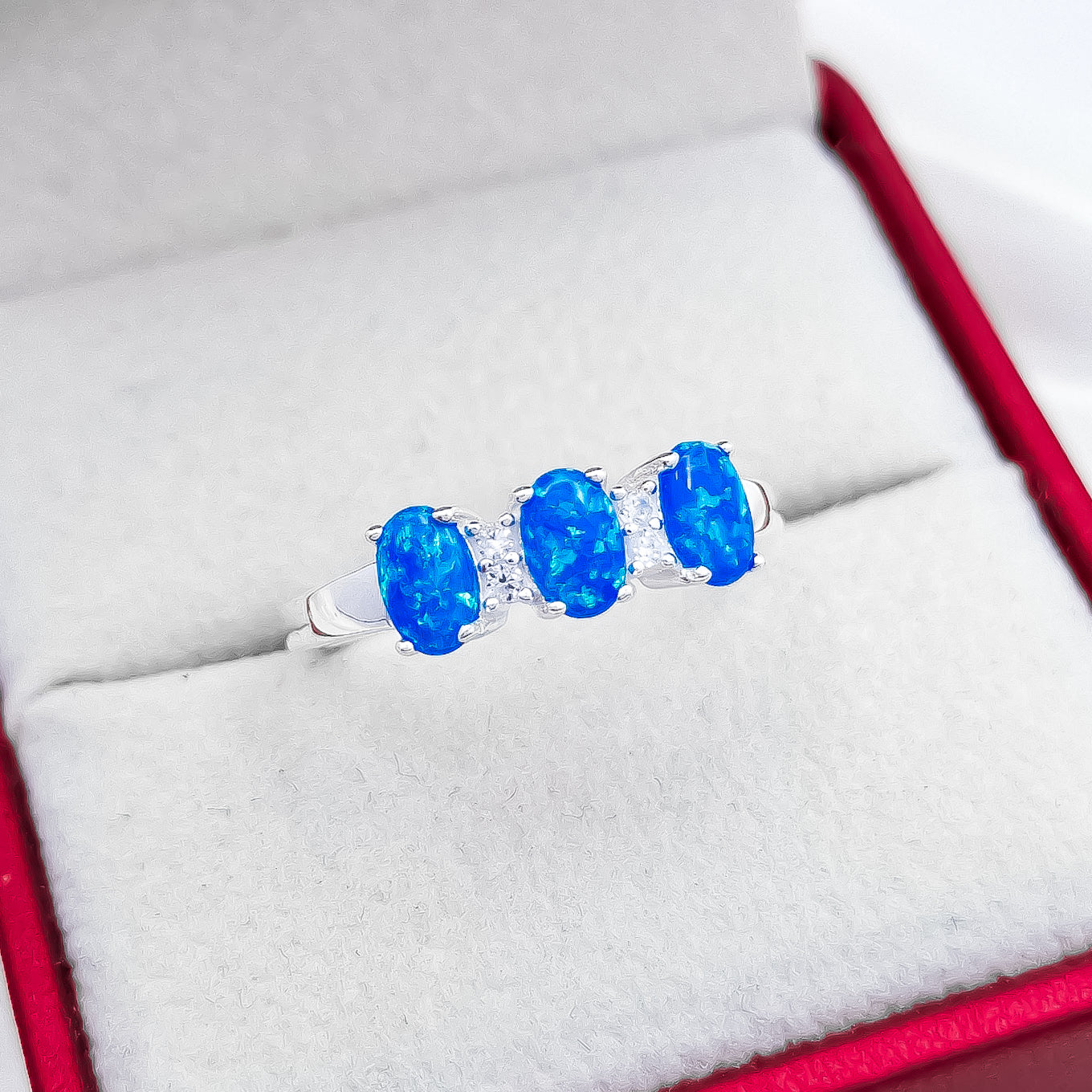 Anillo Opalos Azules