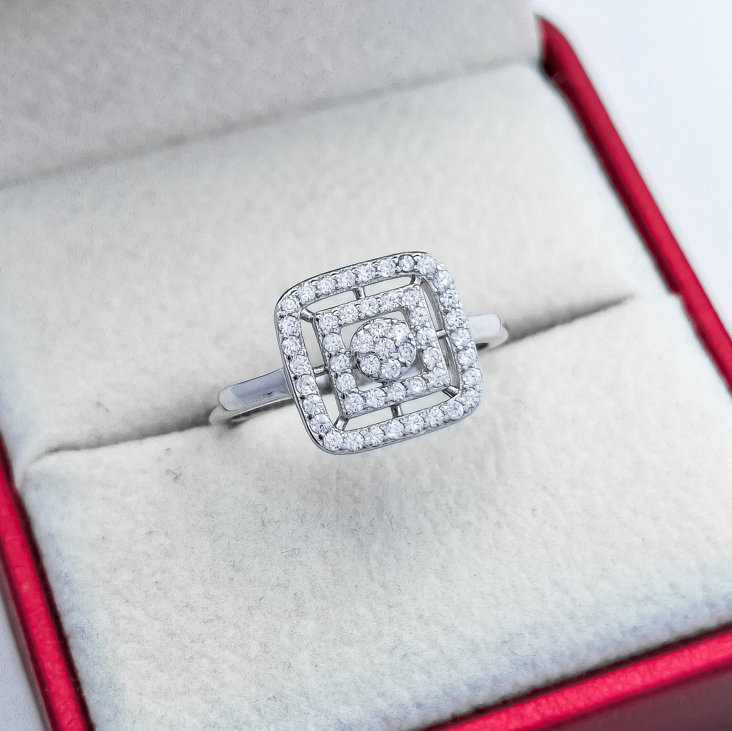 Anillo Zirconia Cuadrado