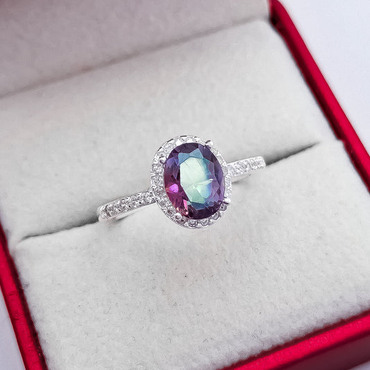 Anillo Tornazol Zirconia