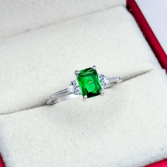 Anillo Zirconias Cuadrado