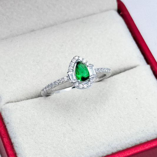 Anillo Zirconia Verde