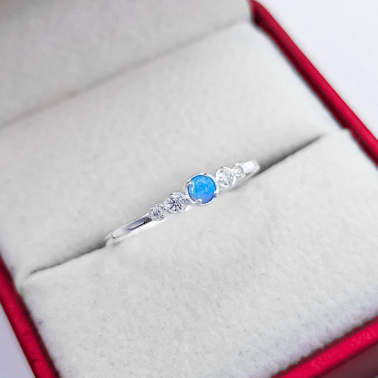 Anillo Opalito Redondo Azul