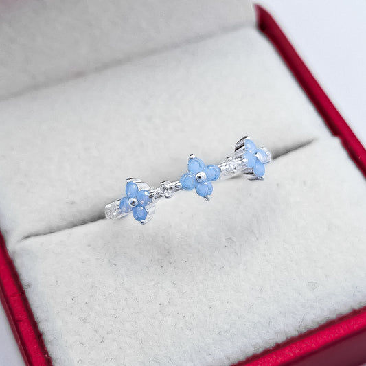 Anillo Flores Azules