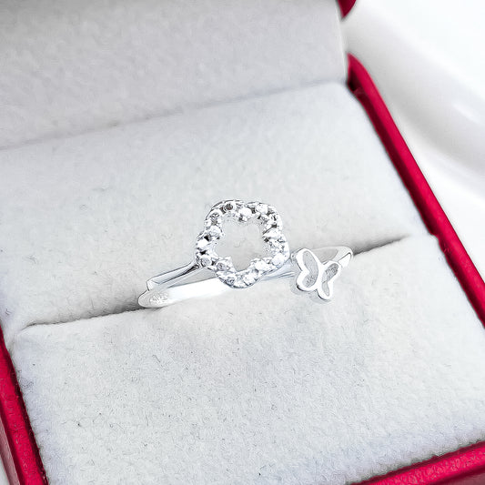 Anillo Flor Mariposa