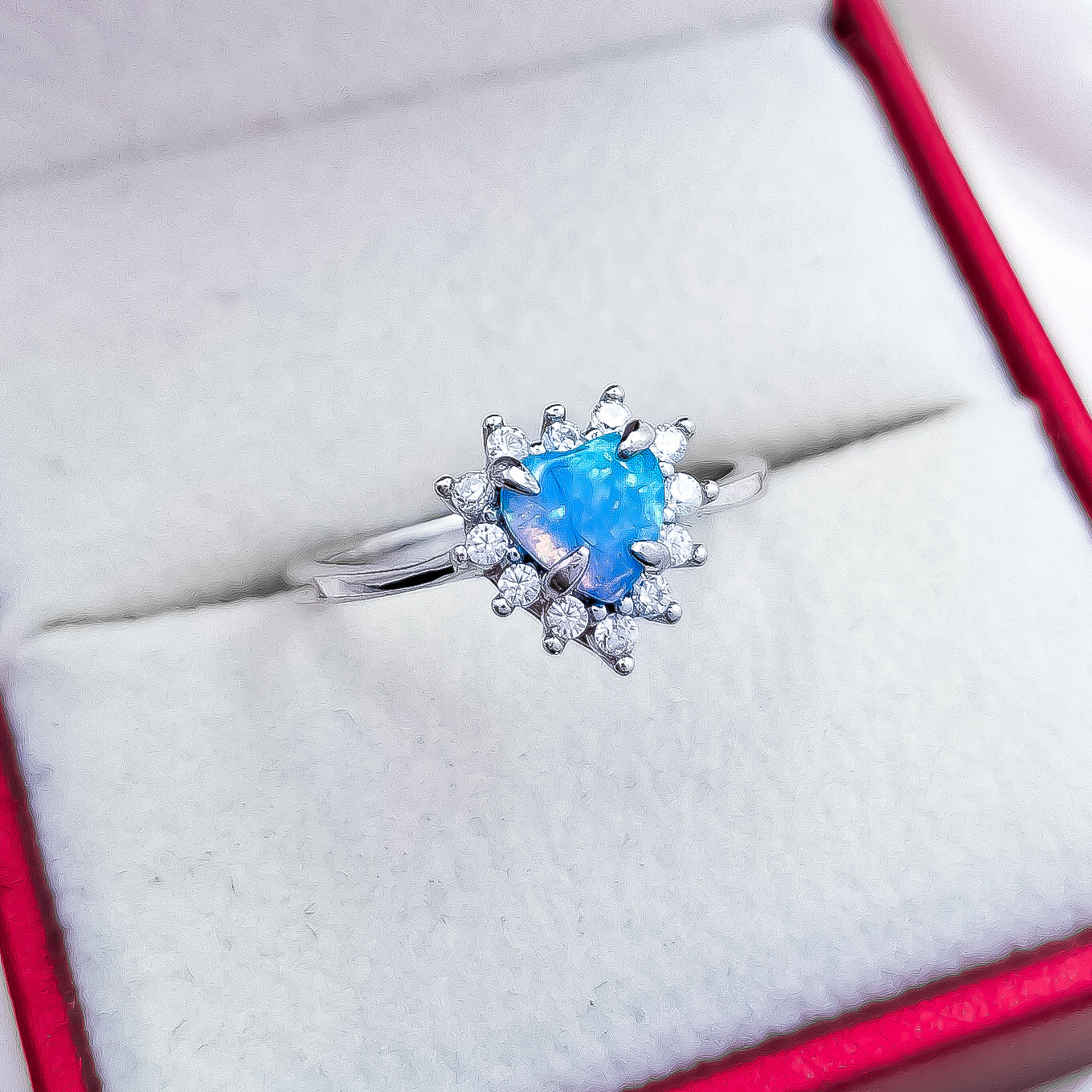 Anillo Corazon Opalo Zirconia