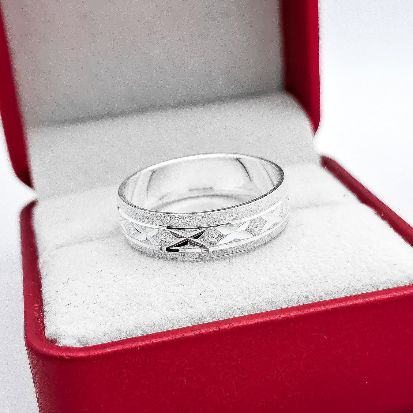 Argolla Mate Diamantada