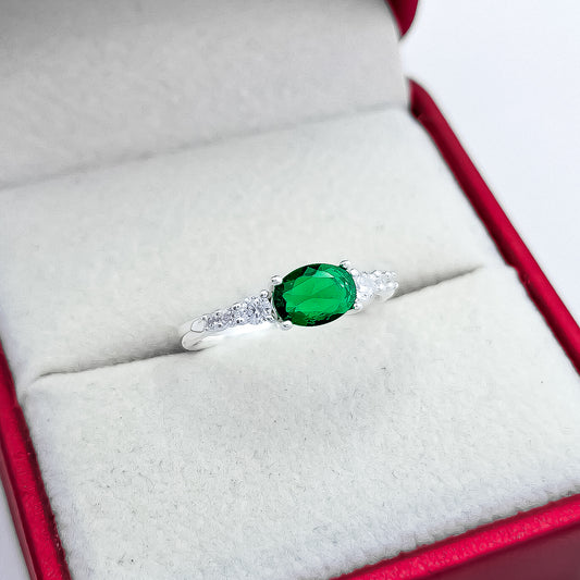Anillo Zirconia Verde