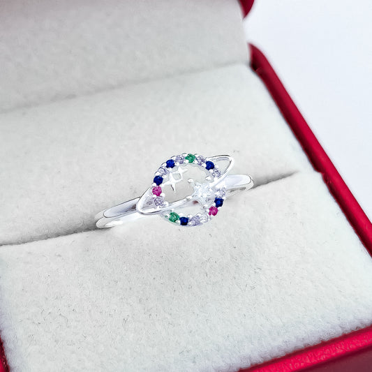Anillo Saturno Multicolor