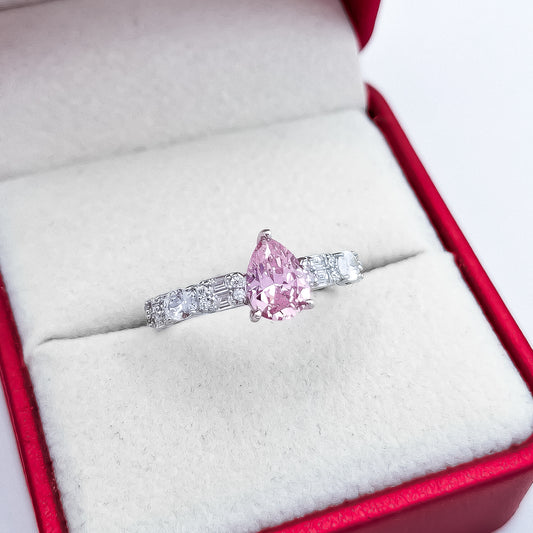 Anillo Zirconia Rosa