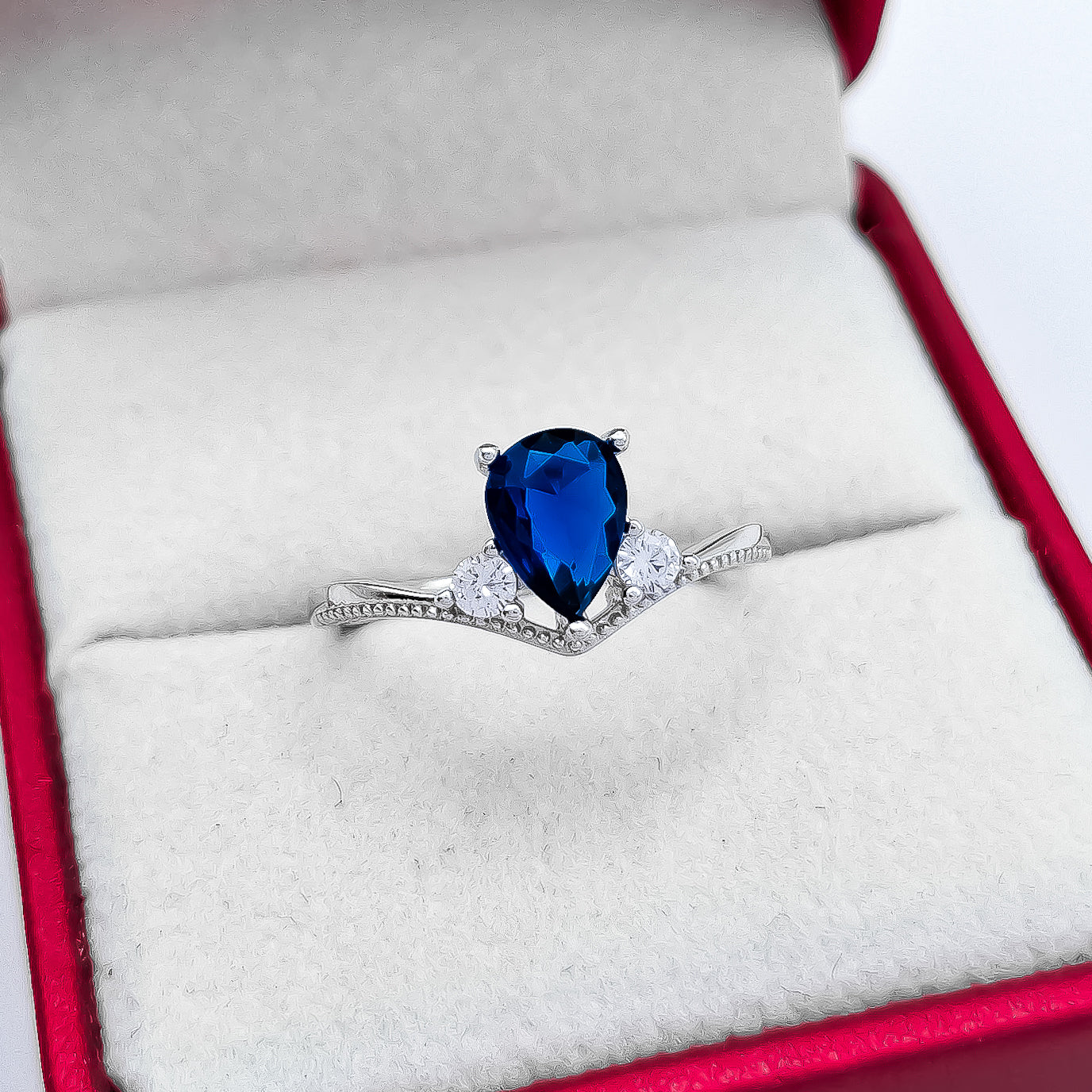 Anillo Gota Zirconia