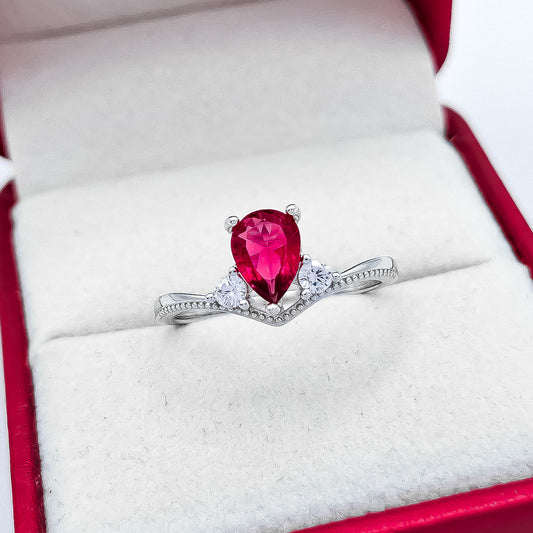 Anillo Gota Zirconia