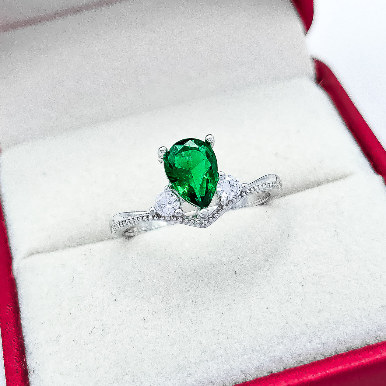 Anillo Gota Zirconia