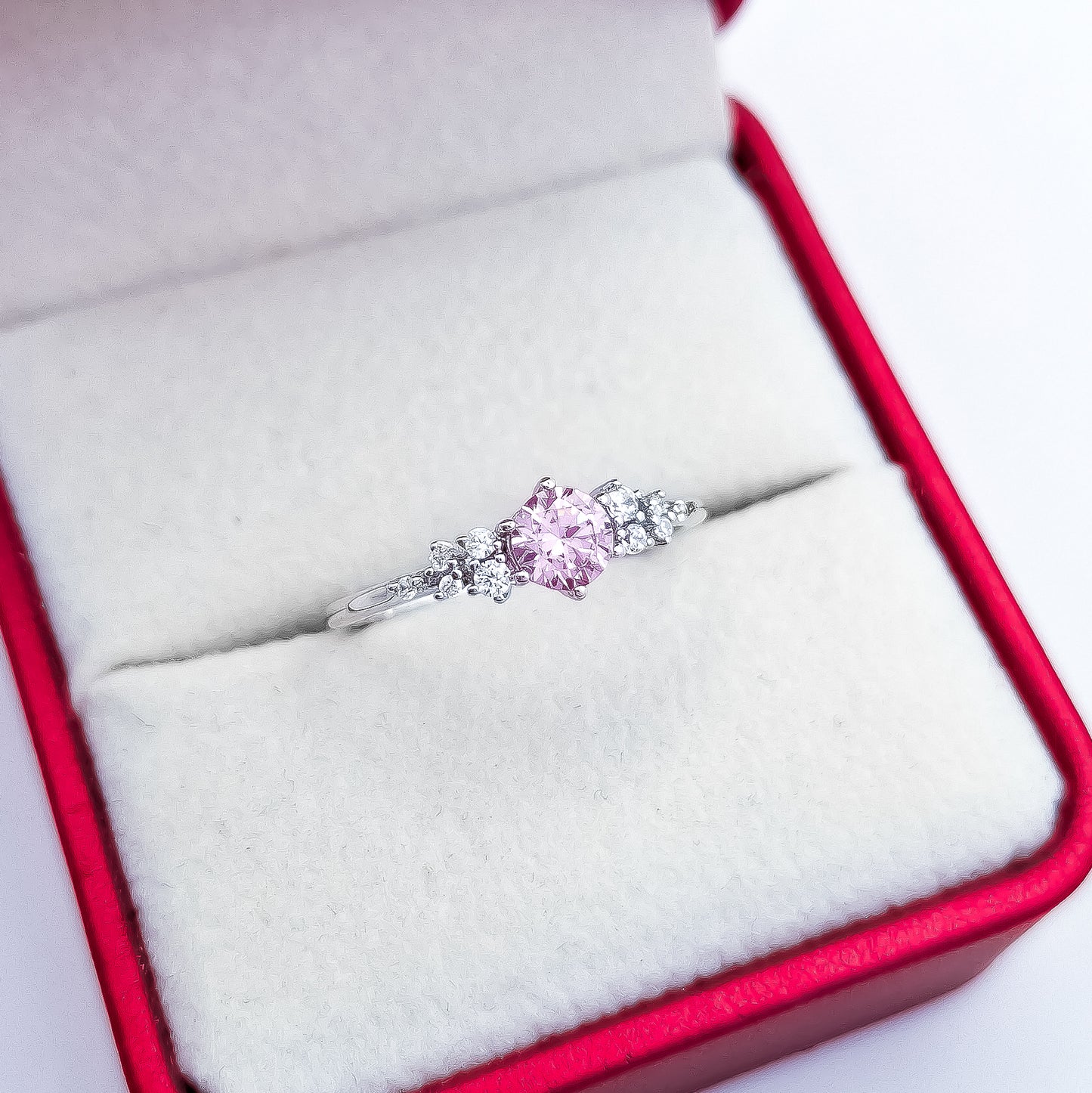 Anillo Zirconia Rosa