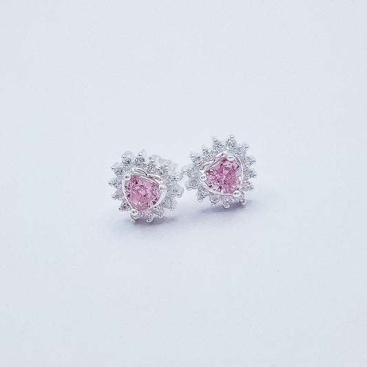 Arete Corazon Rosa